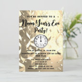 Elegant Noon Year's Eve Party Einladung (Stehend Vorderseite)