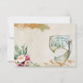 Elegant Norse Viking Wedding RSVP Karte (Rückseite)