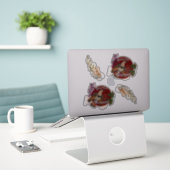 Elegant Northern Flicker Yultide Greetings Sticker (Laptop auf Schreibtisch)