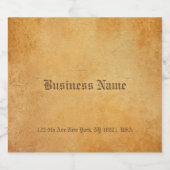 Elegant Nostalgisches altes Papier aussehen Geträn Bierflaschenetikett (Einzelnes Label)