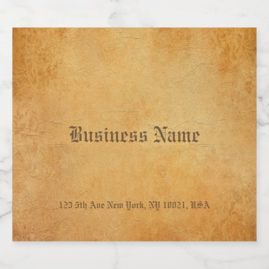 Elegant Nostalgisches altes Papier aussehen Geträn Bierflaschenetikett (Einzelnes Label)