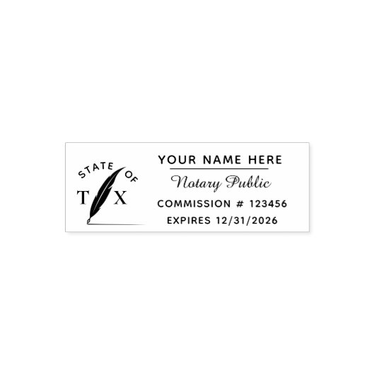 Elegant Notary Public Custom Permastempel (Design)