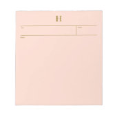 Elegant Notepad with Monogram for her Notizblock (Vorderseite)