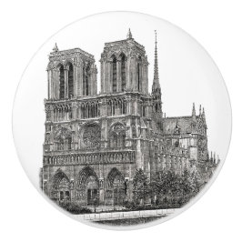 Elegant Notre Dame de Paris Retro Keramikknauf