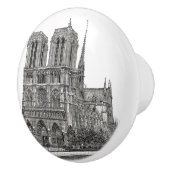 Elegant Notre Dame de Paris Retro Keramikknauf (Rechts)