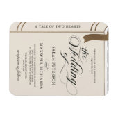 Elegant Novel Book Fairytale Wedding Einladung Magnet (Horizontal)