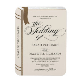 Elegant Novel Book Fairytale Wedding Einladung Magnet