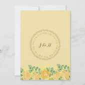 Elegant Nuestra Boda Yellow Floral Wedding Einladung (Rückseite)