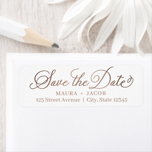 Elegant Nuptial Save the Date Address Label (Insitu)