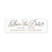 Elegant Nuptial Save the Date Address Label (Vorne)