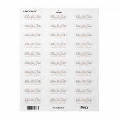 Elegant Nuptial Save the Date Address Label (Vorne)