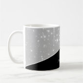 Elegant Nurse Doctor Caduceus Imitate Silver Glitz Kaffeetasse (Links)