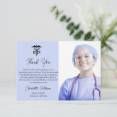 Elegant Nurse Graduation Party Dankeskarte (Stehend Vorderseite)