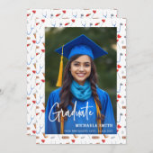 Elegant Nurse Handgeschriebenes Skript-Foto-Abschl Ankündigung (Vorne/Hinten)