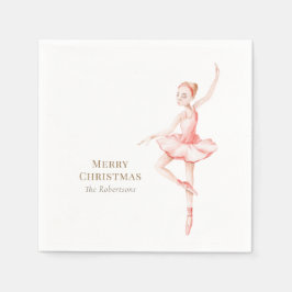 Elegant Nutcracker Ballerina Christmas Serviette