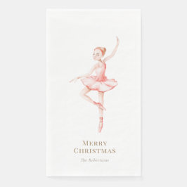 Elegant Nutcracker Ballerina Christmas Serviette