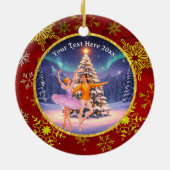 Elegant Nutcracker Ballet Christmas Ballerina Gift Keramik Ornament (Hinten)