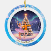 Elegant Nutcracker Ballet Christmas Ballerina Gift Keramik Ornament (Hinten)