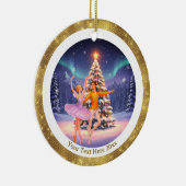 Elegant Nutcracker Ballet Christmas Ballerina Gift Keramik Ornament (Rechts)