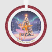 Elegant Nutcracker Ballet Christmas Ballerina Gift Ornament (Rückseite)