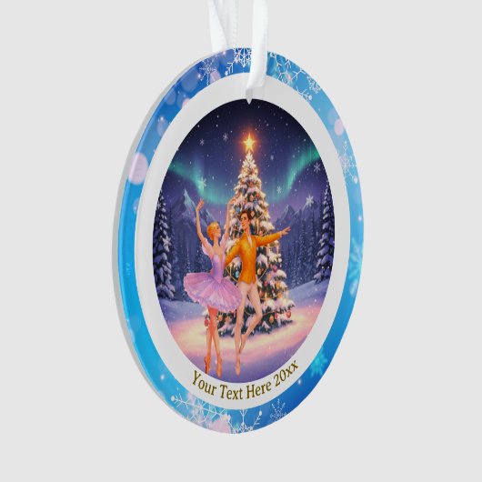 Elegant Nutcracker Ballet Christmas Ballerina Gift Ornament (Vorderseite)