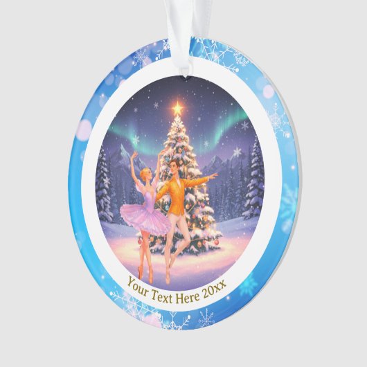 Elegant Nutcracker Ballet Christmas Ballerina Gift Ornament (Vorderseite)