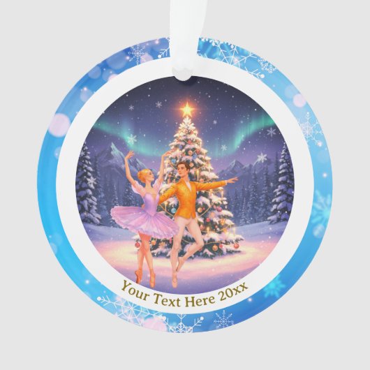 Elegant Nutcracker Ballet Christmas Ballerina Gift Ornament (Vorderseite)