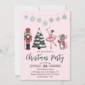 Elegant Nutcracker Ballet Christmas Party  Einladung (Vorderseite)