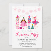 Elegant Nutcracker Ballet Christmas Party Einladung (Vorderseite)