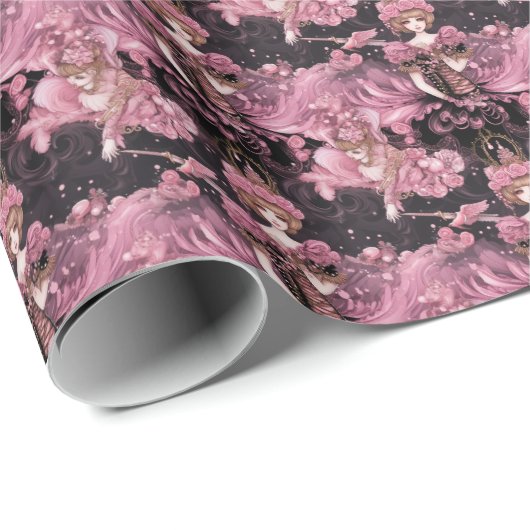 Elegant Nutcracker Ballet, Clara Geschenkpapier (Rolleneckpunkt)