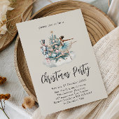 Elegant Nutcracker Christmas Tree Party Einladung