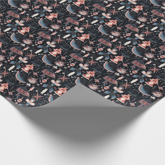 Elegant Nutcracker, Columbine Classic Geschenkpapier (Ecke)