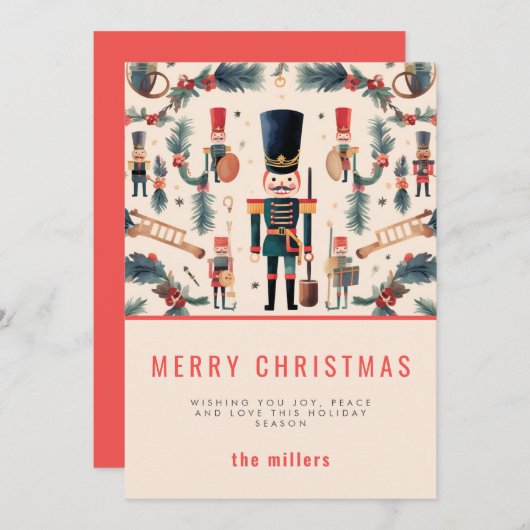 Elegant Nutcracker Moderne Weihnachten (Vorne/Hinten)