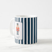 Elegant Nutcracker on The Blue Stripes Kaffeetasse (Vorderseite Links)