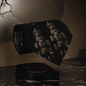 Elegant Nutcracker Soldier Black Shadow Neck Tie Krawatte