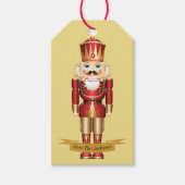 Elegant Nutcracker Toy Soldier Weihnachten Custom Geschenkanhänger (Vorderseite)