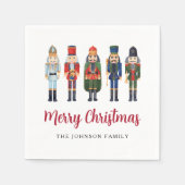 Elegant Nutcracker Weihnachten Serviette (Vorderseite)