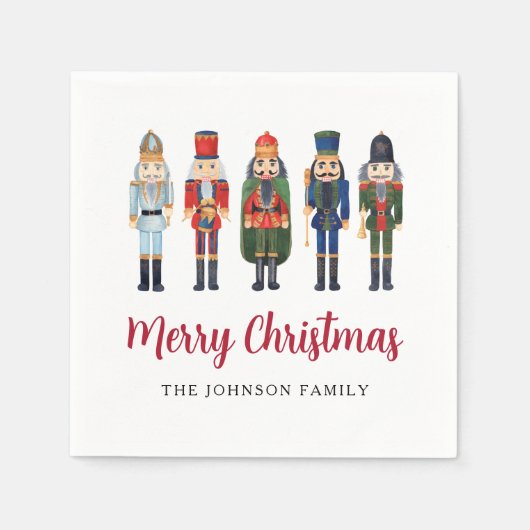 Elegant Nutcracker Weihnachten Serviette (Vorderseite)