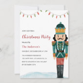 Elegant Nutcracker Weihnachtsfeiertage Party Einla Einladung (Vorderseite)