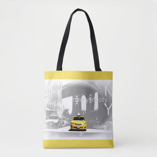 Elegant Nyc New York Brooklyn Bridge Yellow Taxi Tasche (Vorderseite)