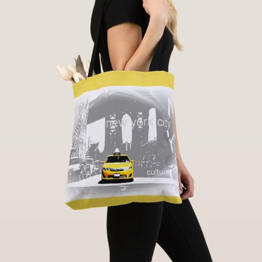 Elegant Nyc New York Brooklyn Bridge Yellow Taxi Tasche (Von Nahem)