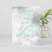 Elegant NYE Bokeh Company Holiday Card Einladung (Stehend Vorderseite)