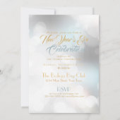 Elegant NYE Bokeh Company Holiday Card Einladung (Rückseite)