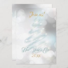 Elegant NYE Bokeh Company Holiday Card Einladung