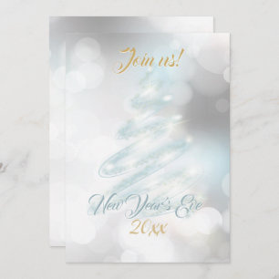 Elegant NYE Bokeh Company Holiday Card Einladung