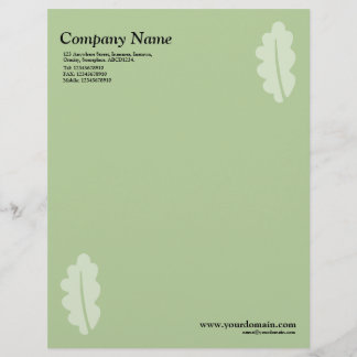 Elegant Oak Leaf - Green Briefbogen