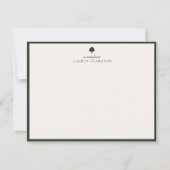Elegant Oak Stationery Note Card Save The Date (Vorderseite)
