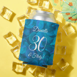 Elegant Ocean Blue 30 und Kokette Geburtstagsparty Dosenkühler