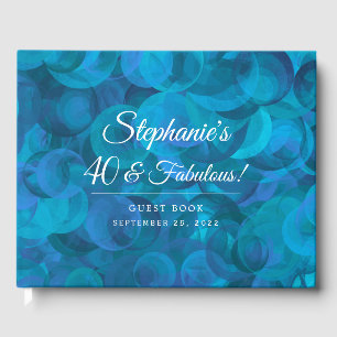 Elegant Ocean Blue 40 und fabelhafte Geburtstagspa Gästebuch