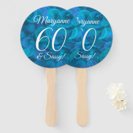 Elegant Ocean Blue 60 und Sassy Birthday Party Fächer